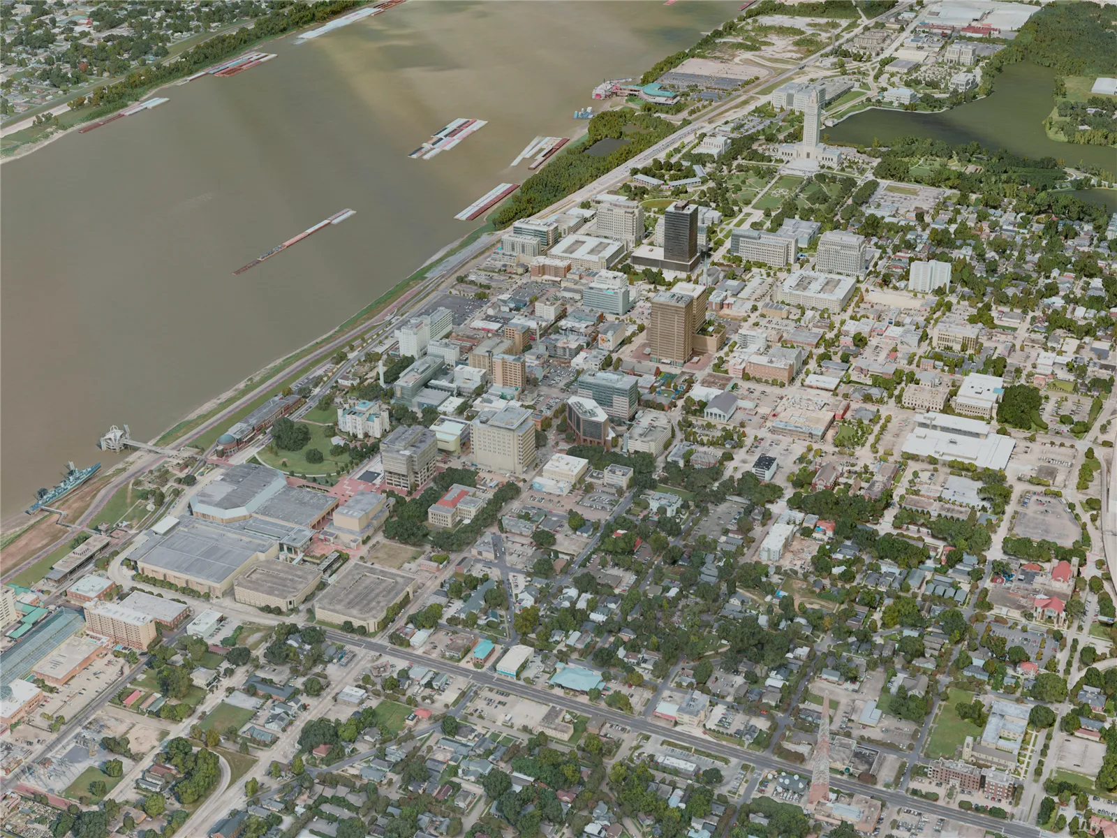 Baton Rouge City, LA, USA (2020) 3D Model main preview