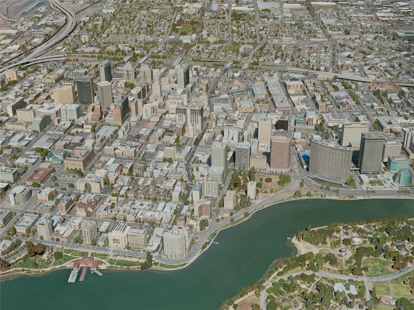 Oakland City, USA (2020) 3D Model main preview