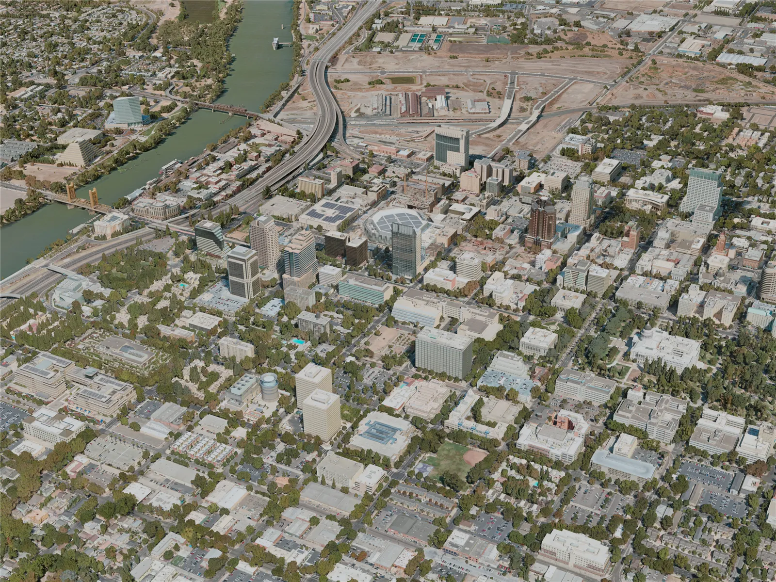 Sacramento City, USA (2020) 3D Model main preview