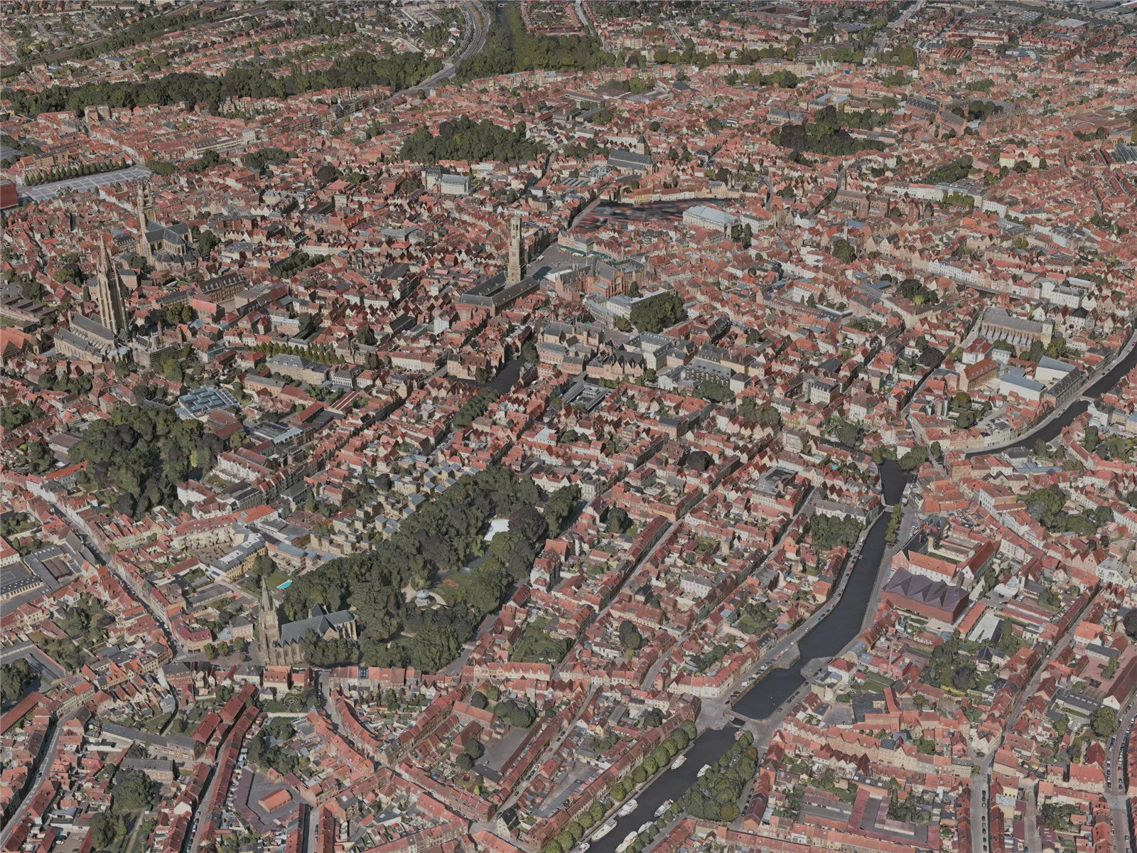 Bruges City, Belgium (2020) 3D Model main preview