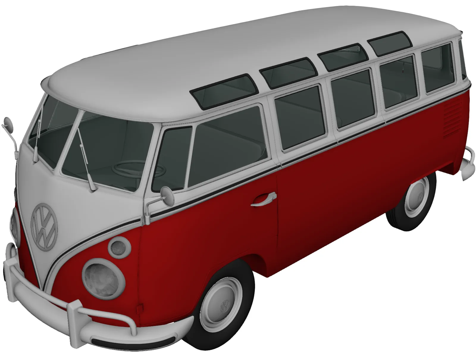 Volkswagen Transporter T1 (1950) 3D Model main preview