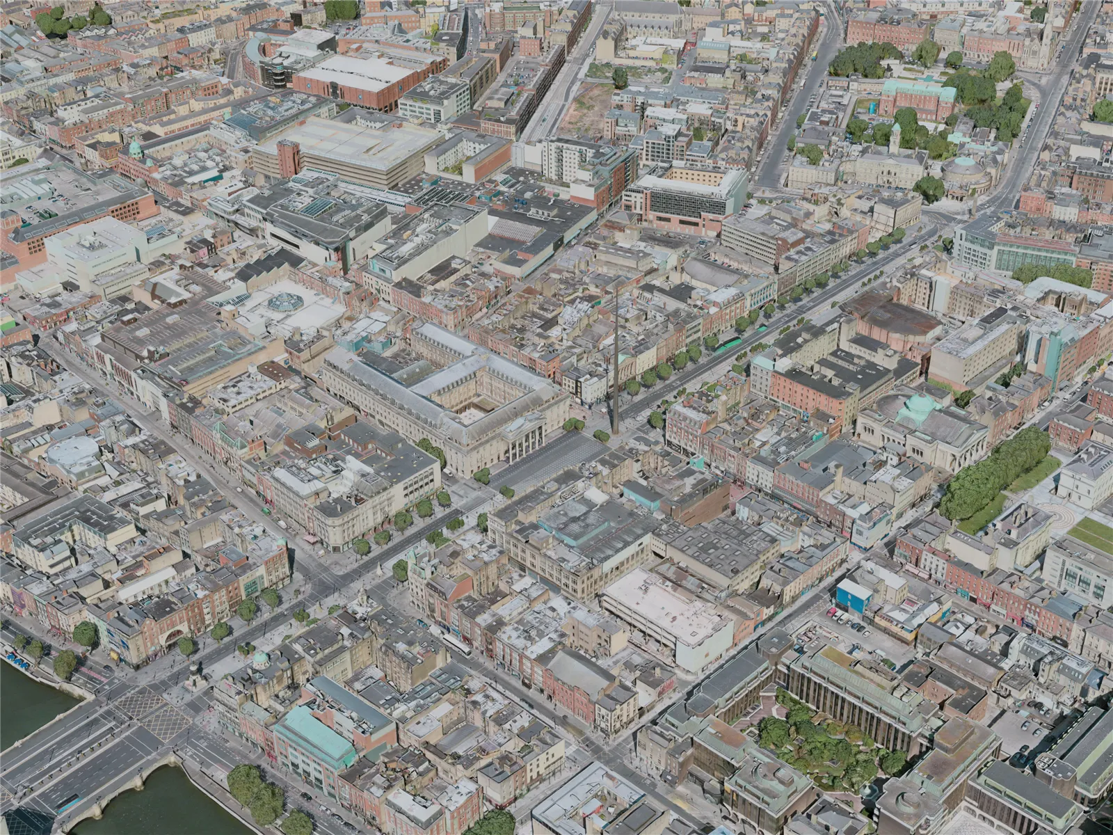 Dublin City, Ireland (2020) 3D Model main preview