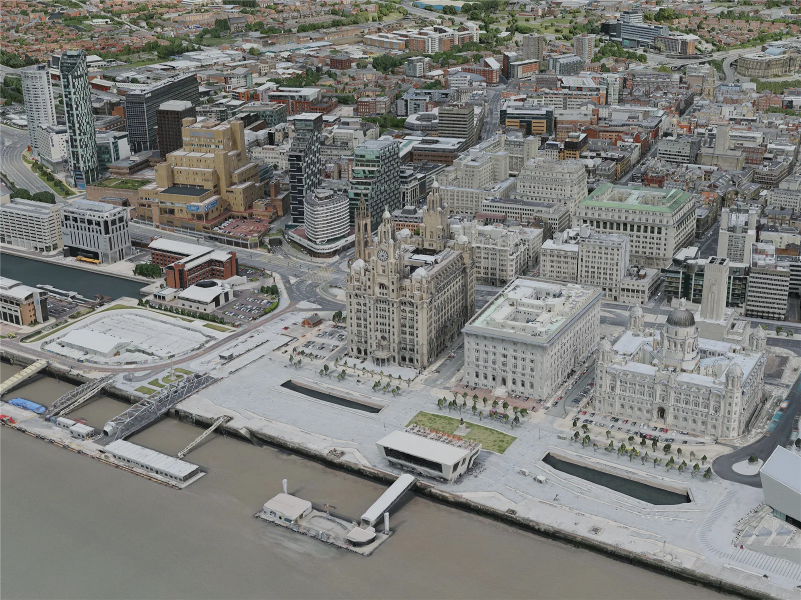 Liverpool City, UK (2020) 3D Model main preview