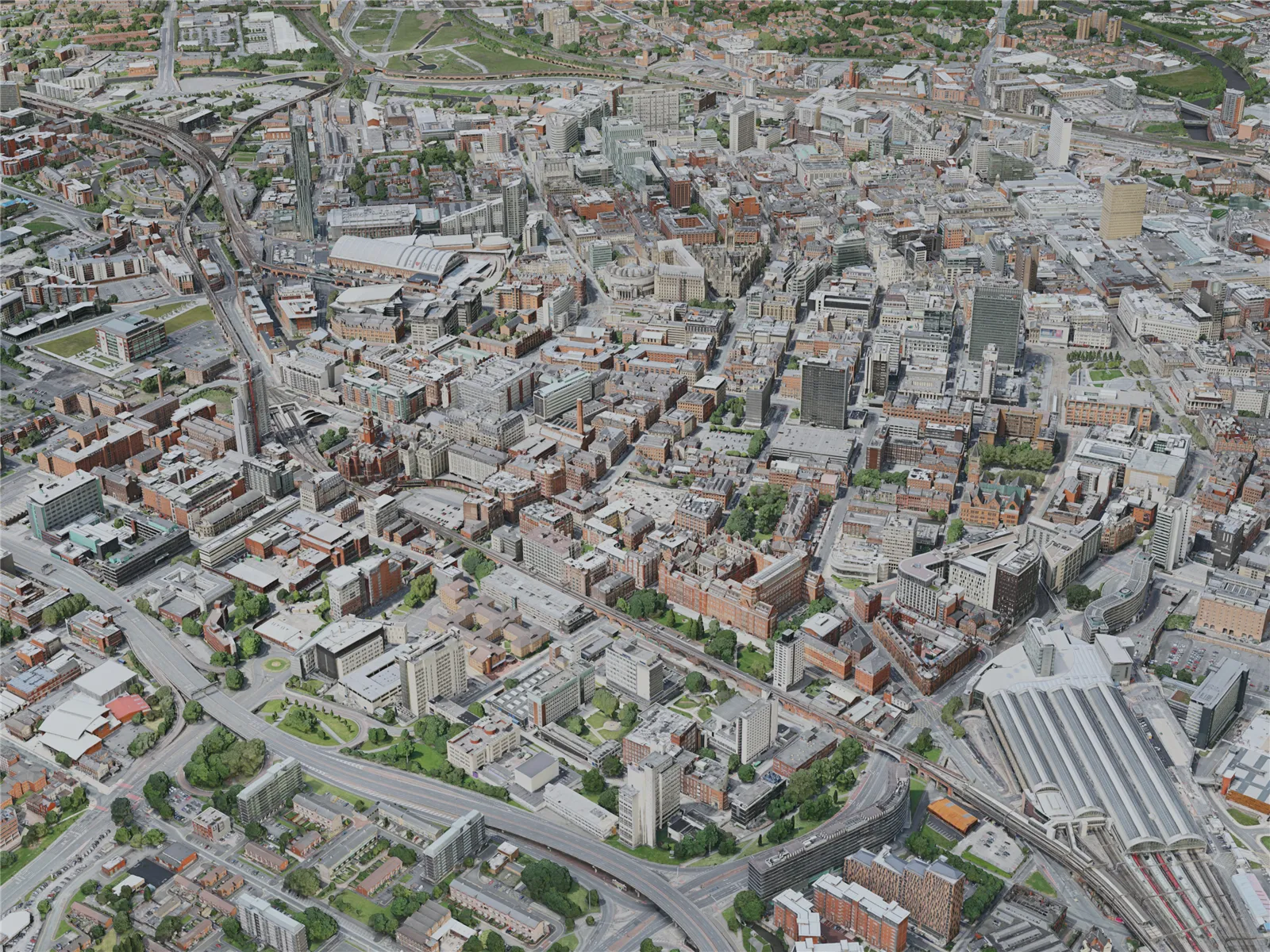 Manchester City, UK (2020) 3D Model main preview