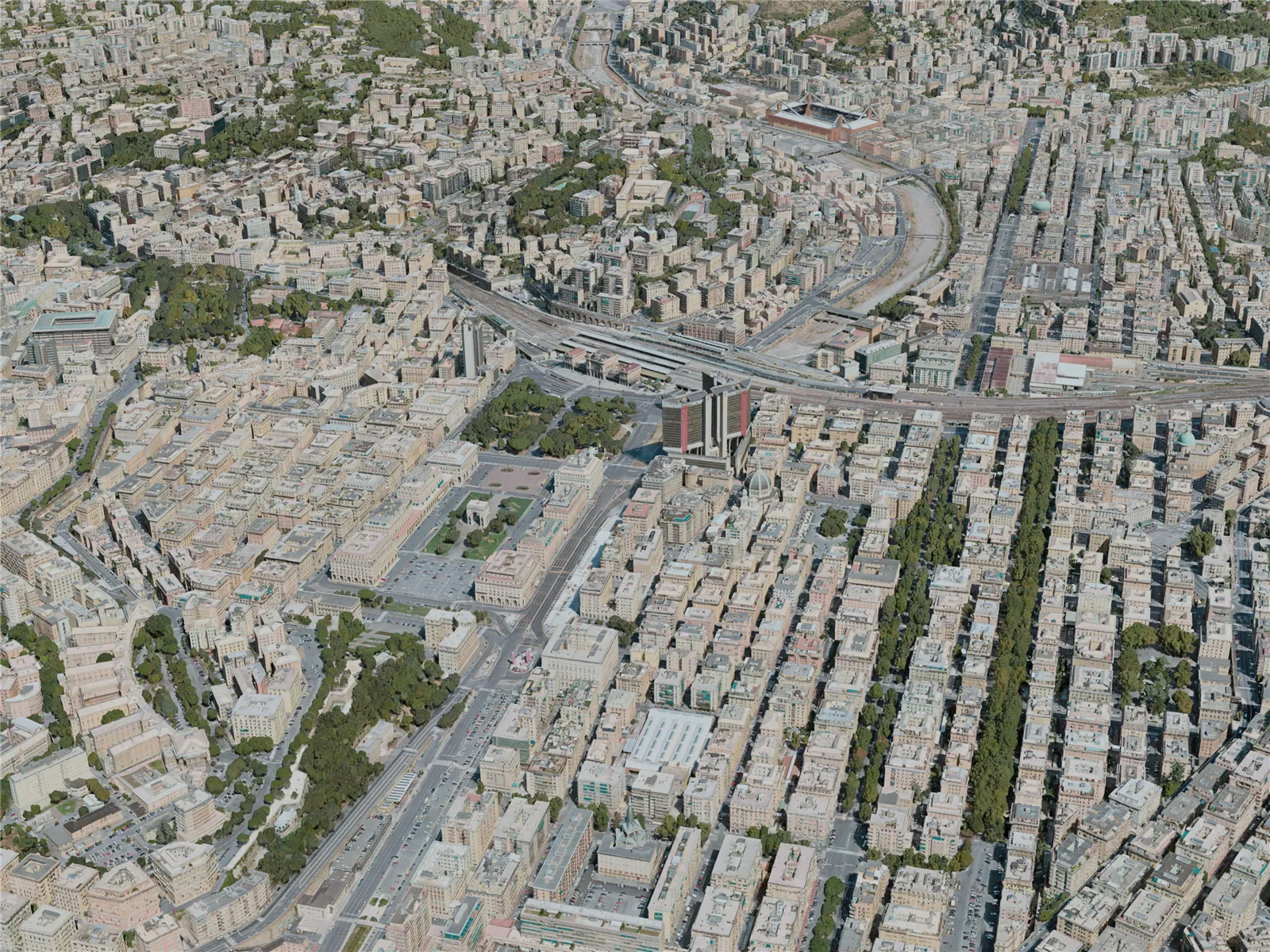 Genoa City, Italy (2020) 3D Model main preview