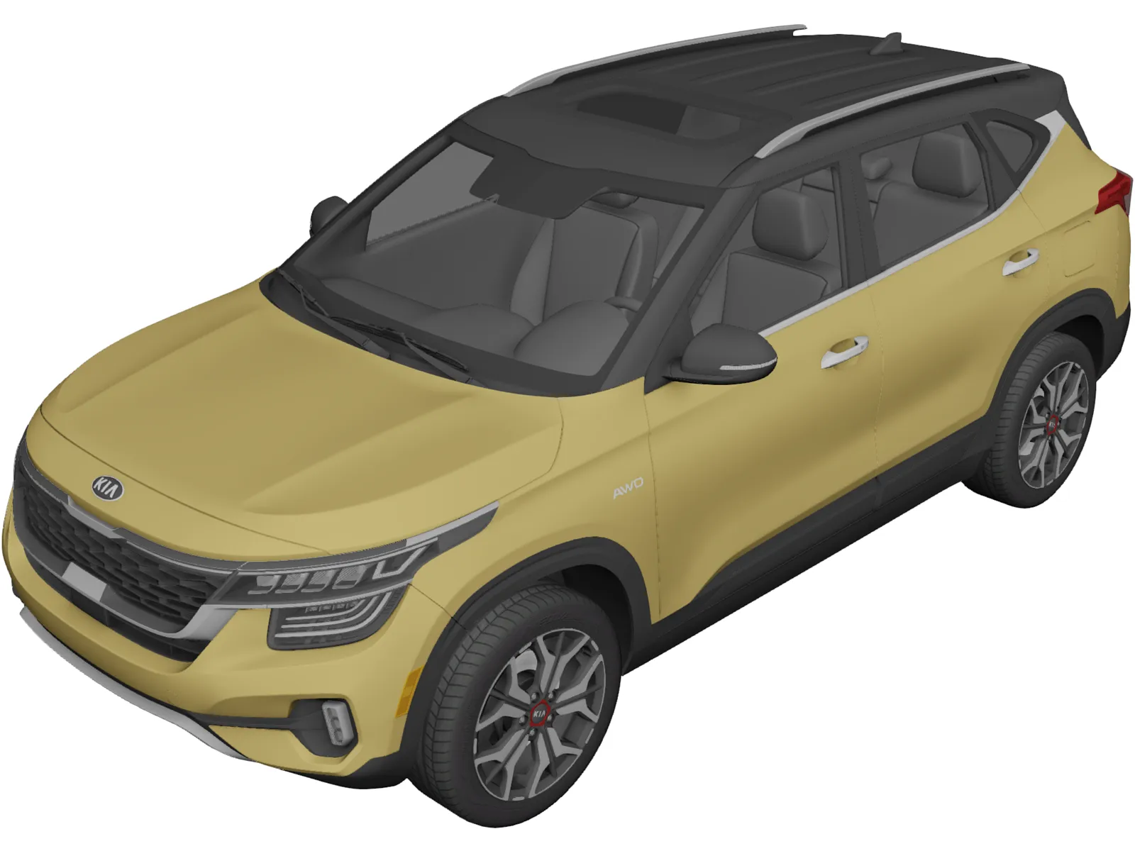 Kia Seltos (2020) 3D Model main preview
