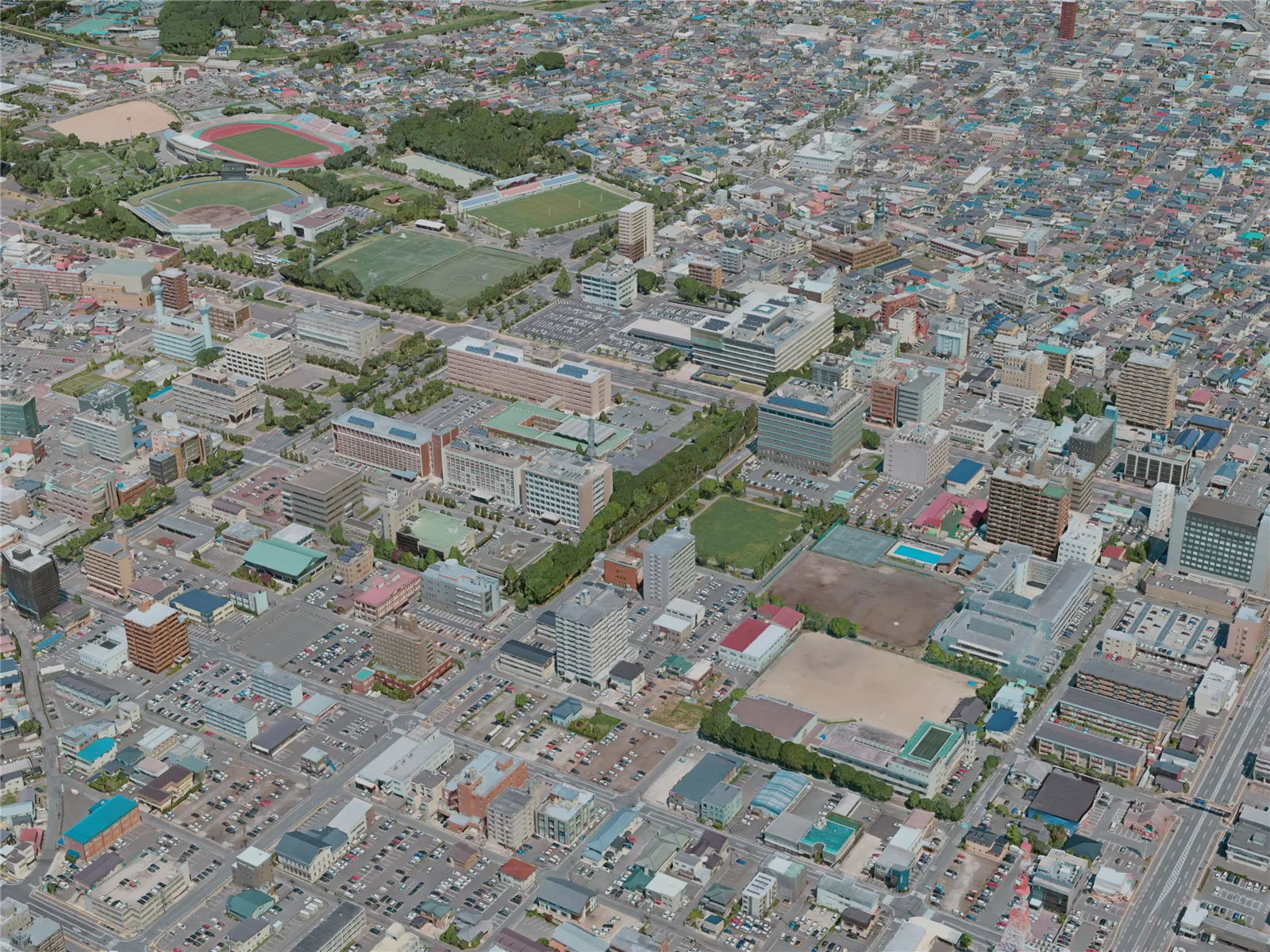 Akita City, Japan (2020) 3D Model main preview