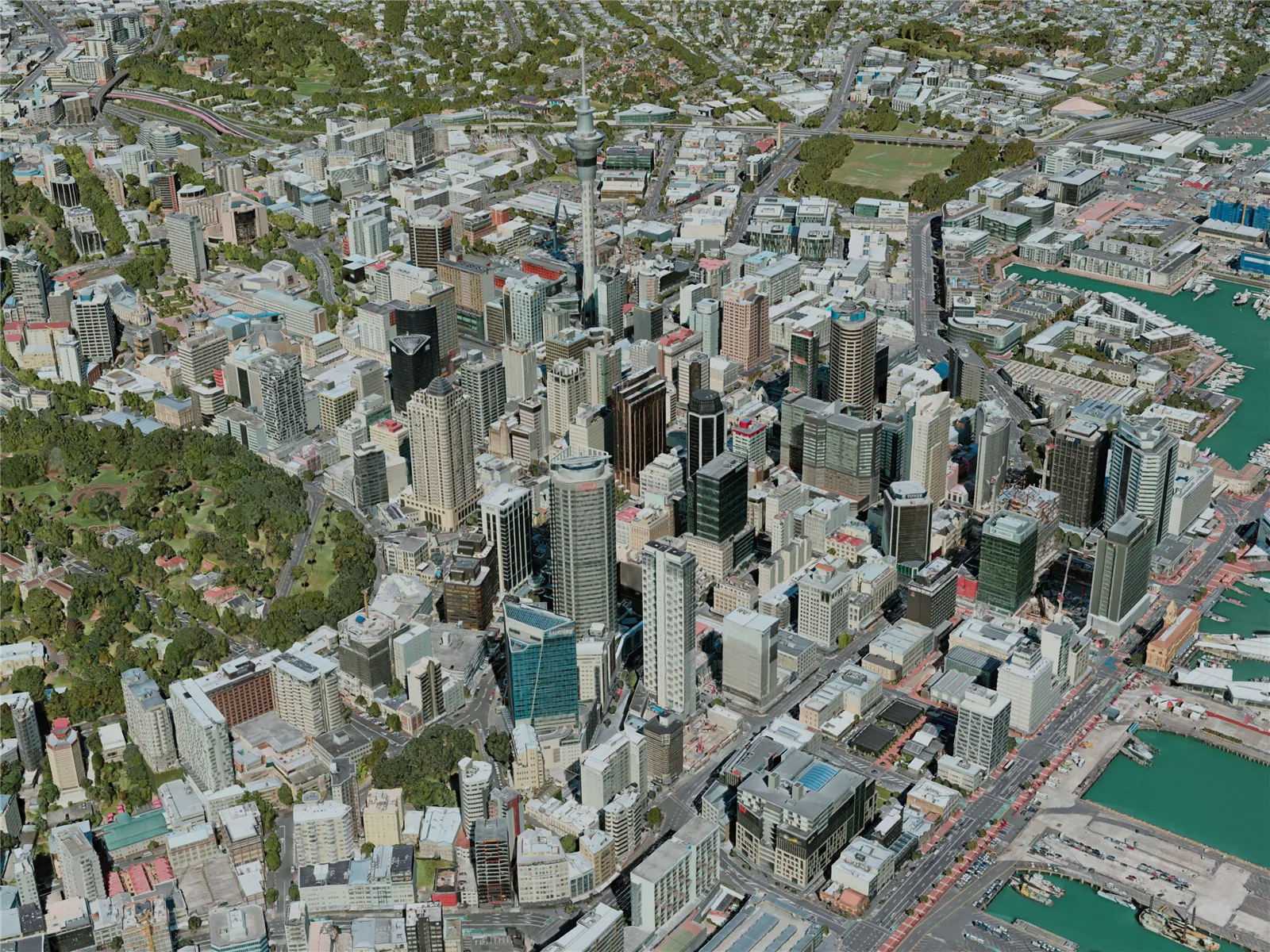 Auckland City, New Zealand (2020) 3D Model main preview