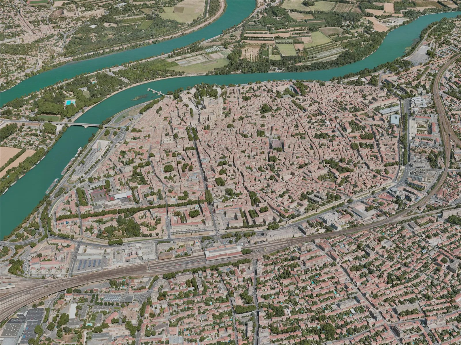 Avignon City, France (2020) 3D Model main preview