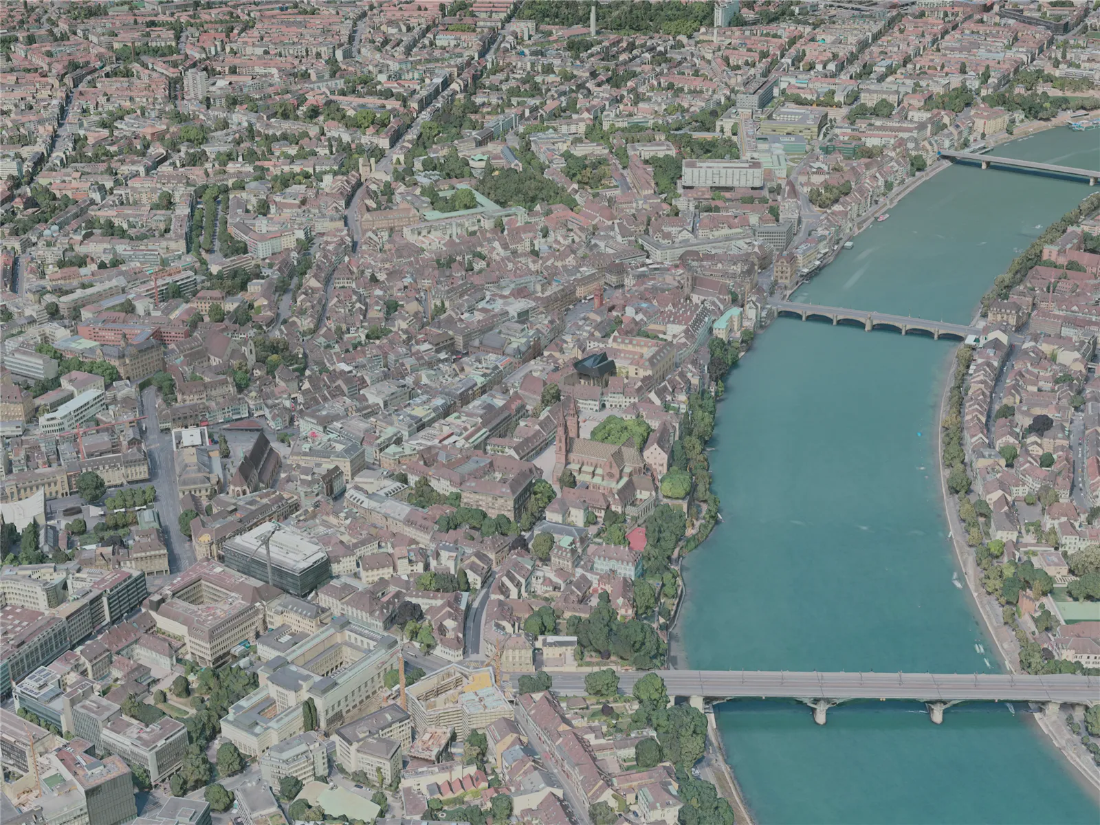 Basel City, Switzerland (2020) 3D Model main preview