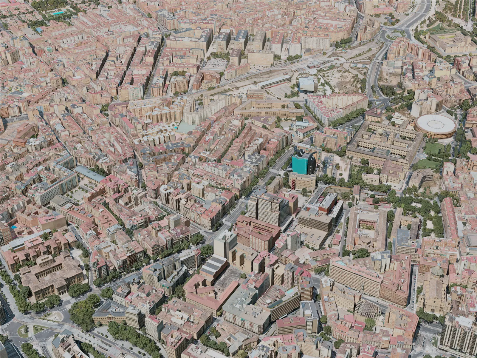 Zaragoza City, Spain (2020) 3D Model main preview