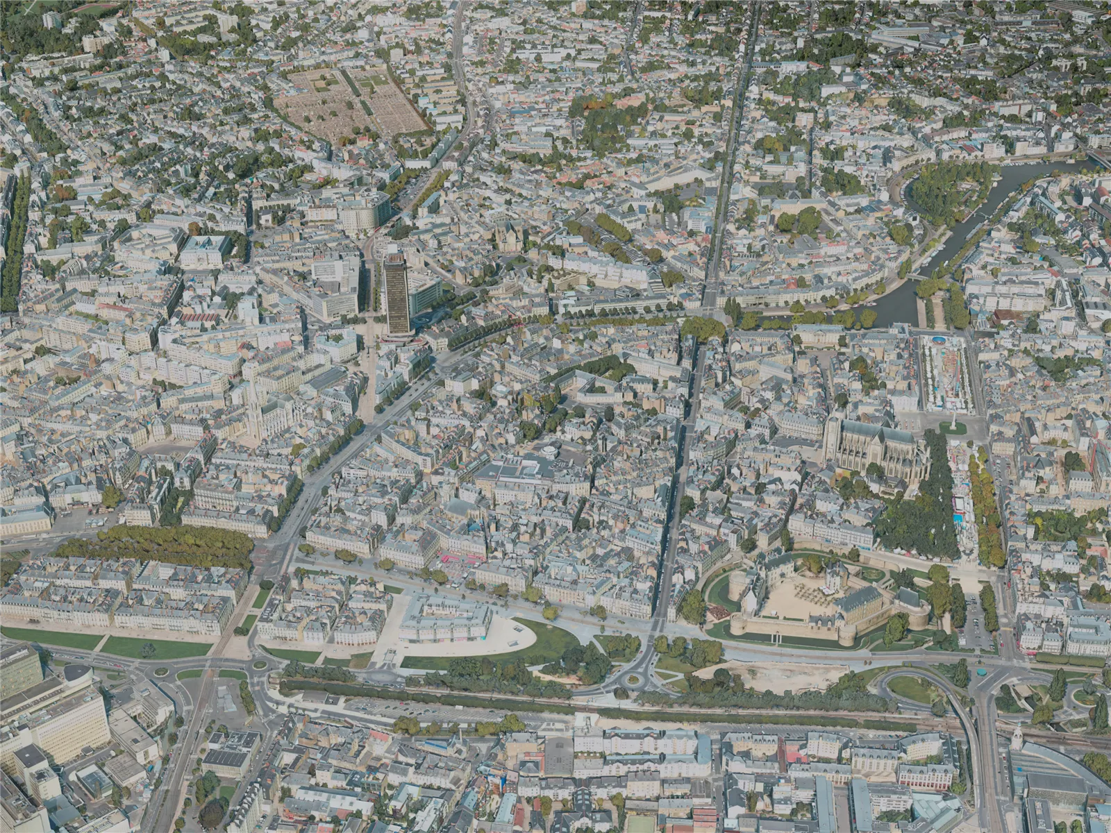 Nantes City, France (2020) 3D Model main preview