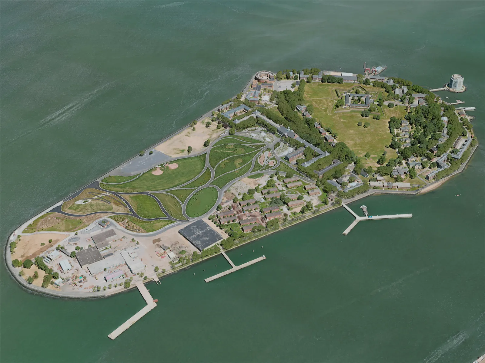 New York City, Governors Island, USA (2020) 3D Model main preview