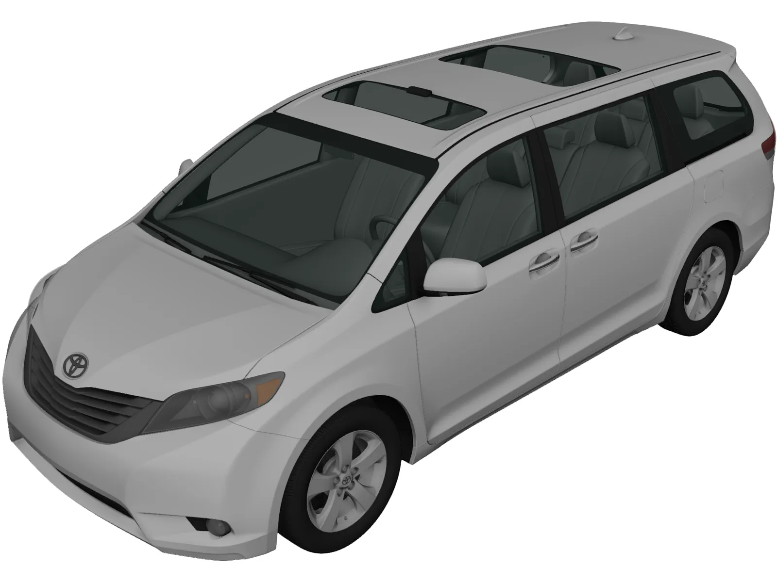 Toyota Sienna (2012) 3D Model main preview