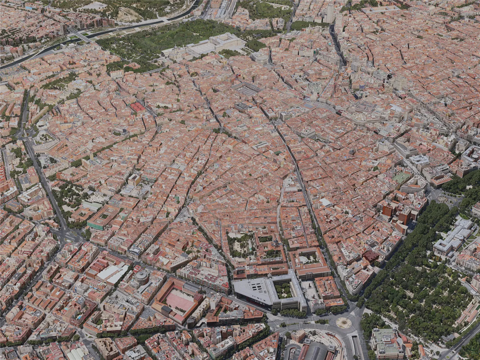 Madrid City, Spain (2020) 3D Model main preview