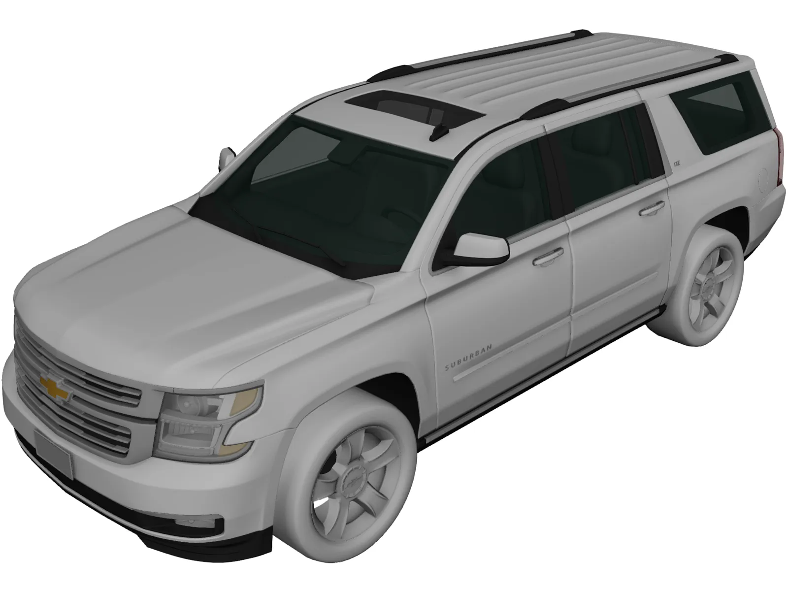 Chevrolet Suburban LTZ (2018) 3D Model main preview