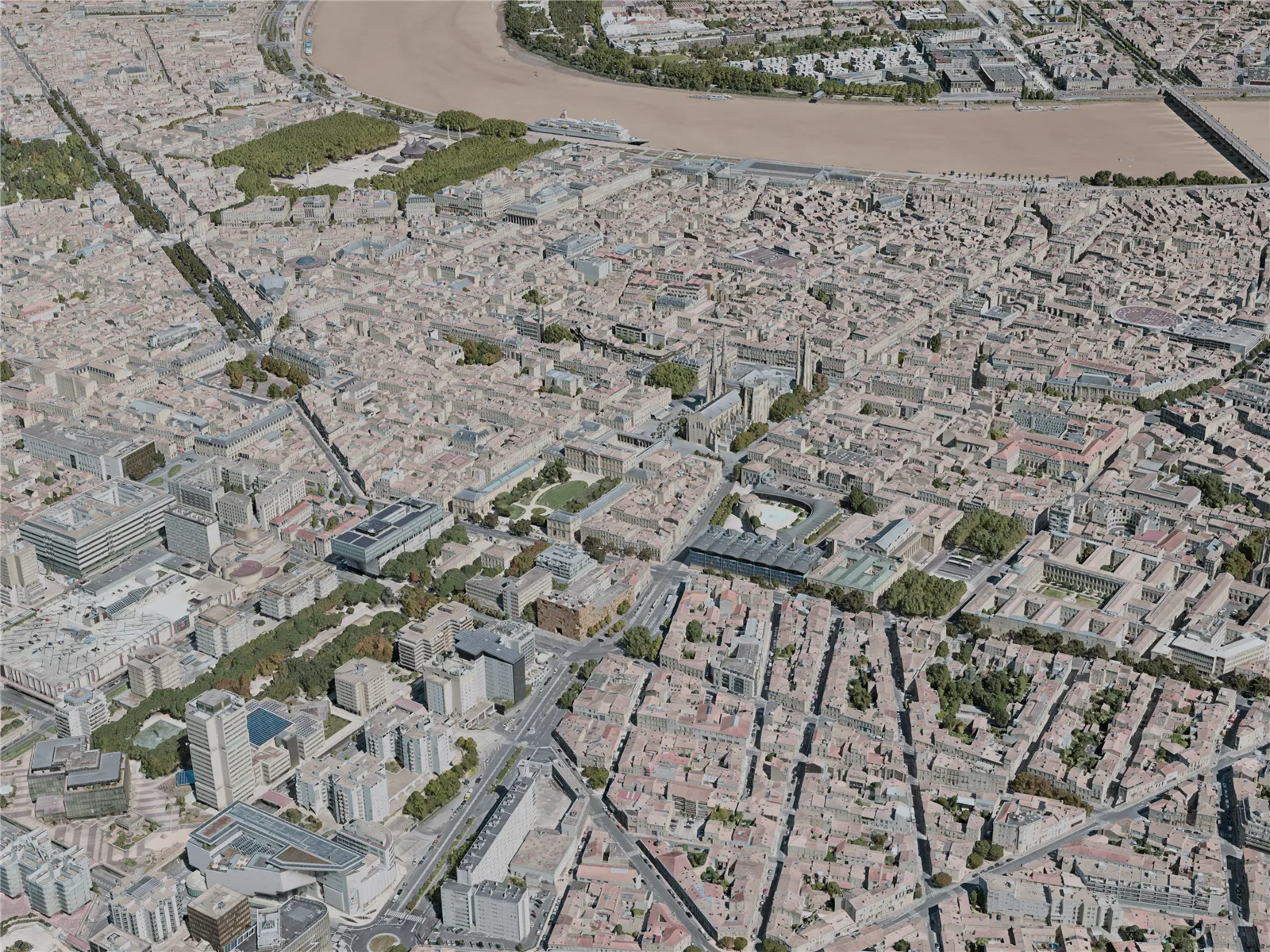 Bordeaux City, France (2020) 3D Model main preview