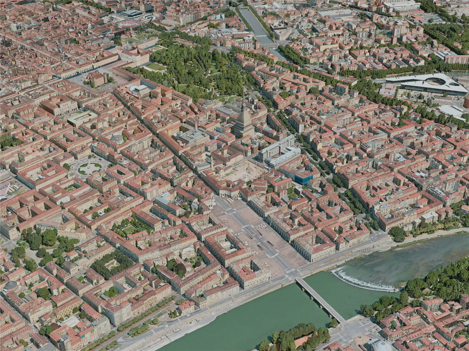 Turin City, Italy (2020) 3D Model main preview