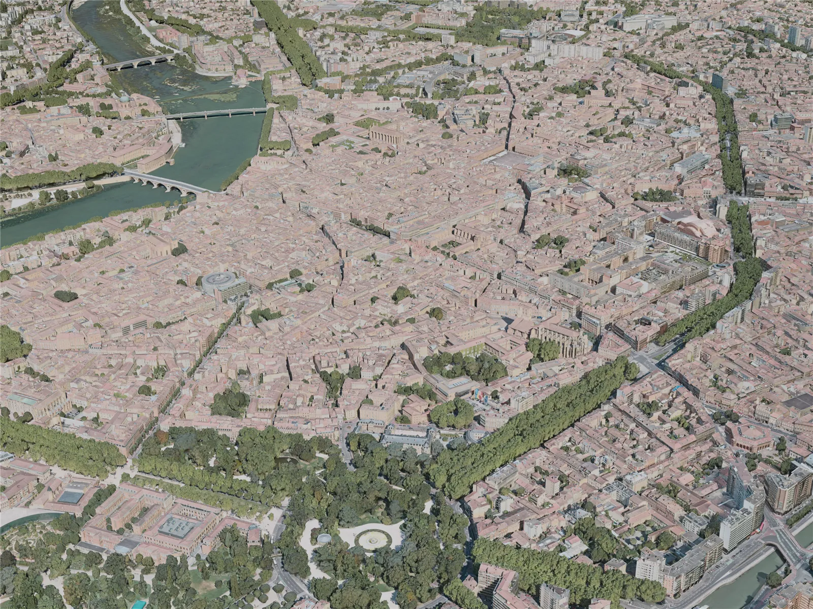 Toulouse City, France (2020) 3D Model main preview