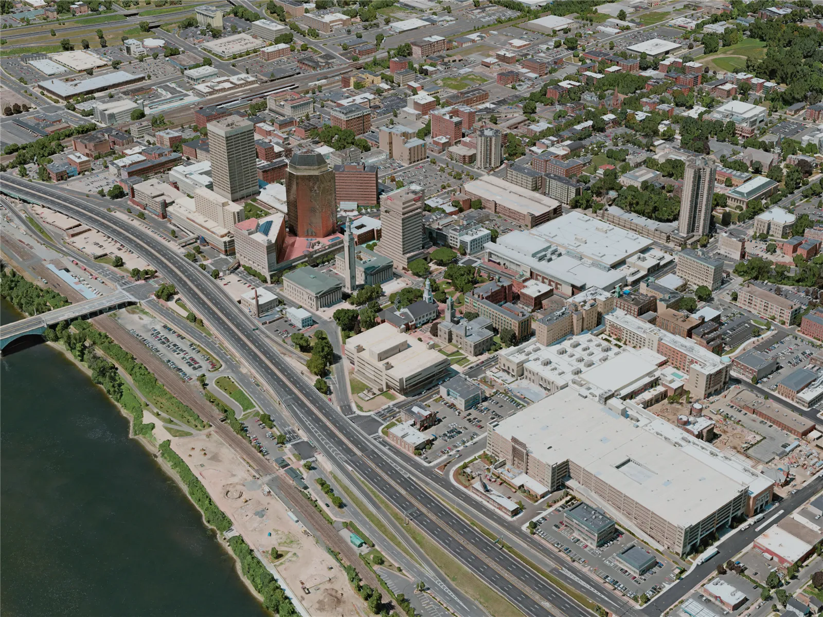Springfield City, MA, USA (2020) 3D Model main preview