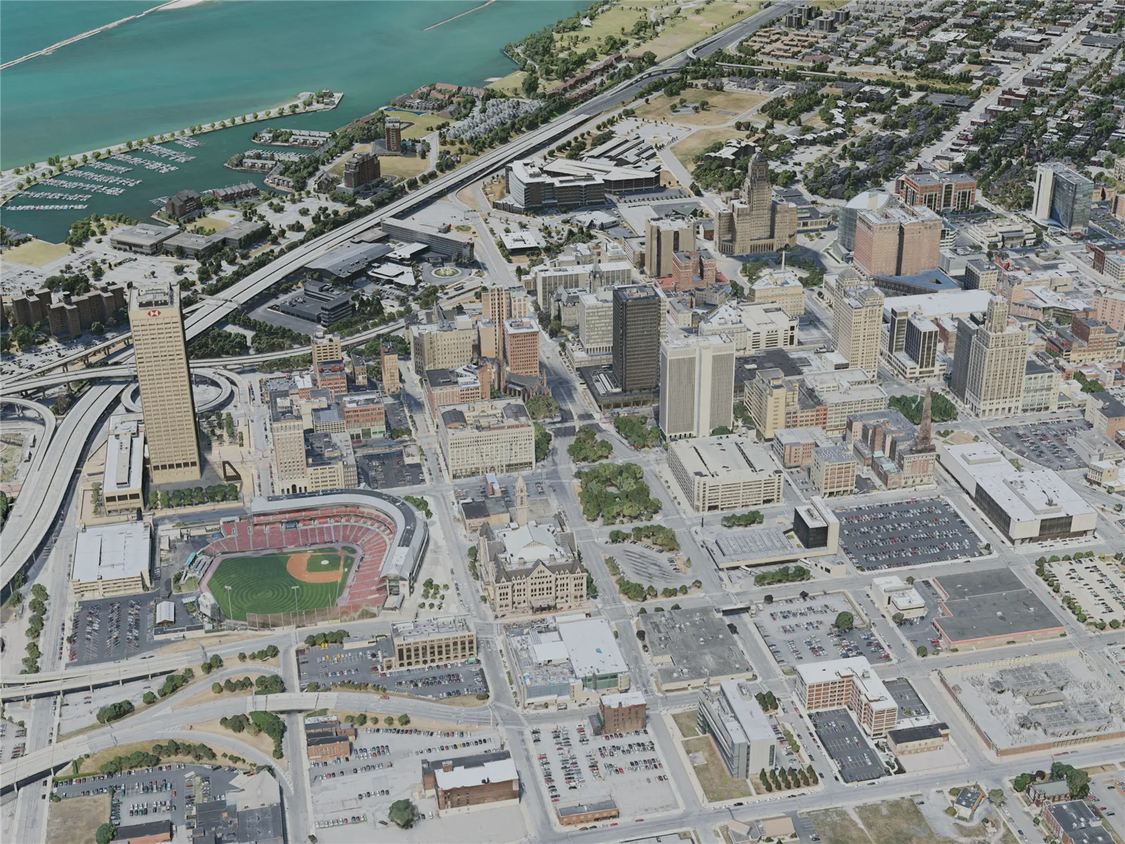 Buffalo City, NY, USA (2020) 3D Model main preview