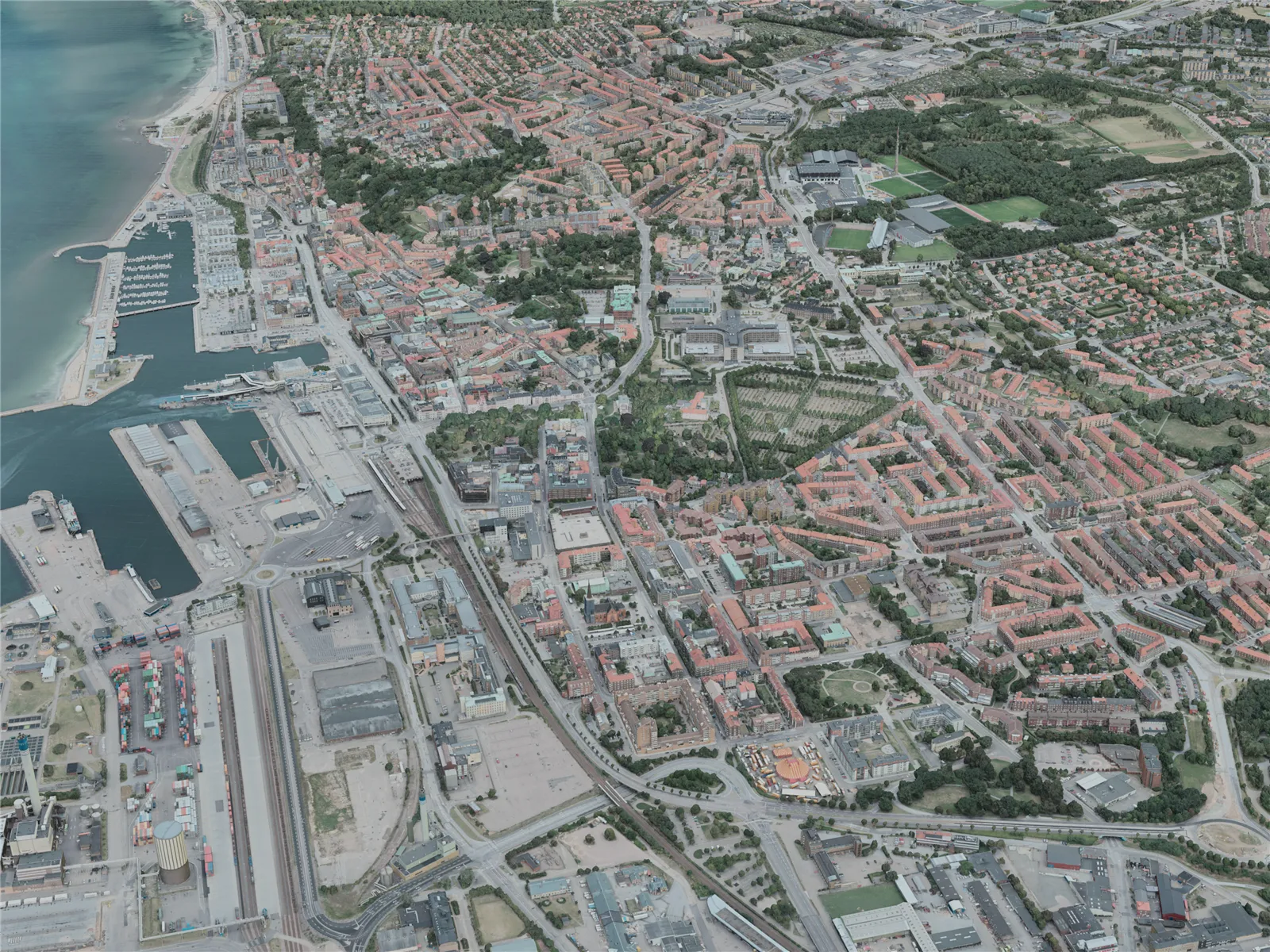 Helsingborg City, Sweden (2020) 3D Model main preview