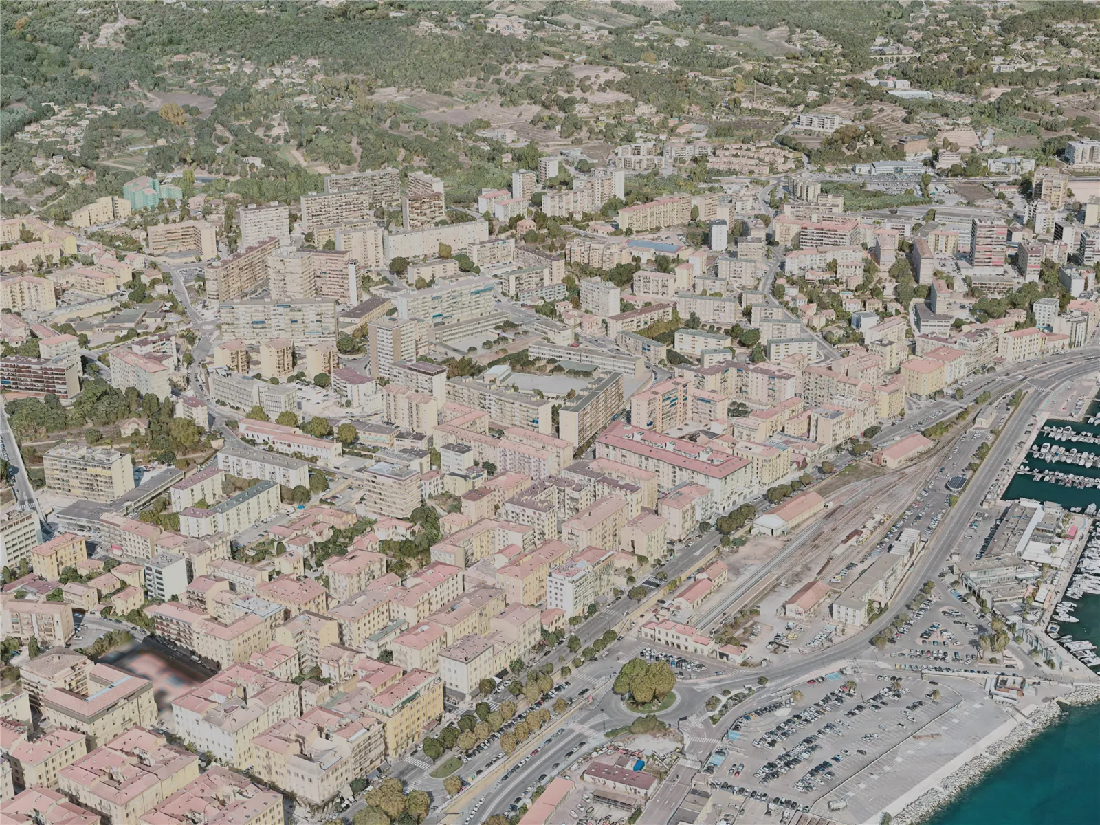 Ajaccio City, France (2020) 3D Model main preview