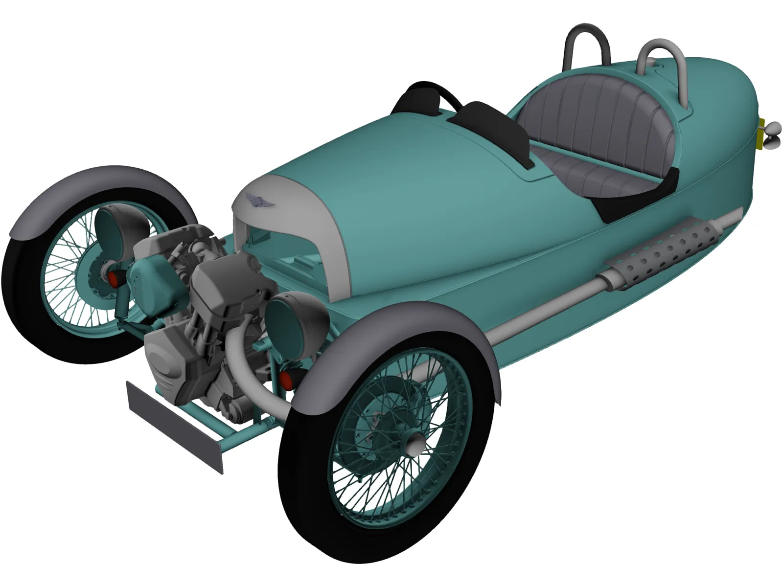 Morgan 3 Wheeler 3D Model main preview