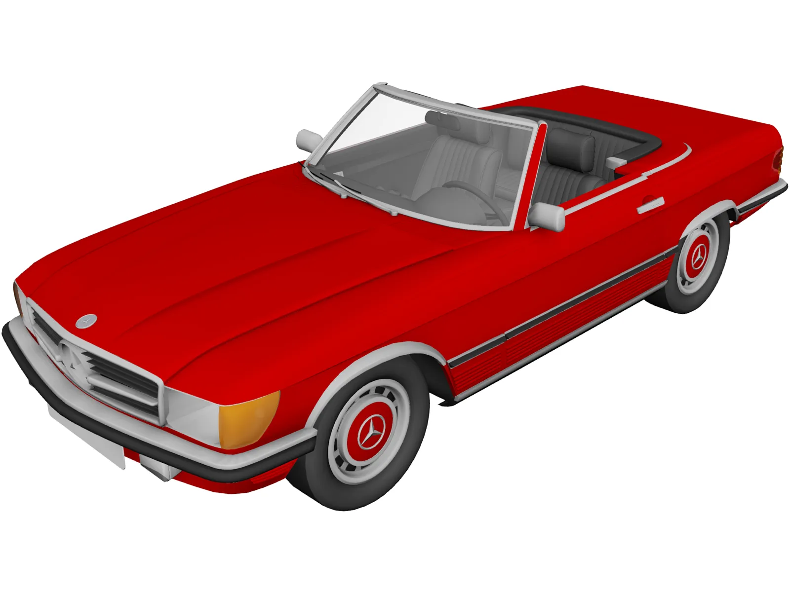 Mercedes-Benz SL450 (1974) 3D Model main preview