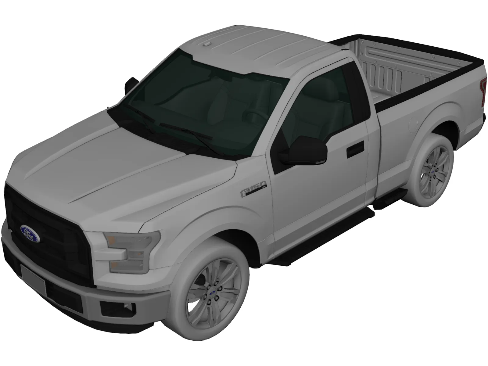 Ford F-150 Regular Cab XL (2014) 3D Model main preview