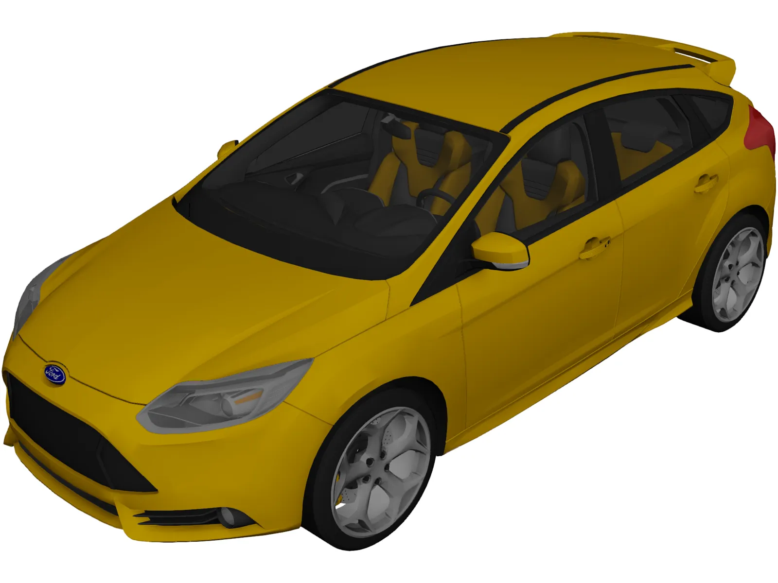 Ford Focus ST (2012) 3D Model main preview