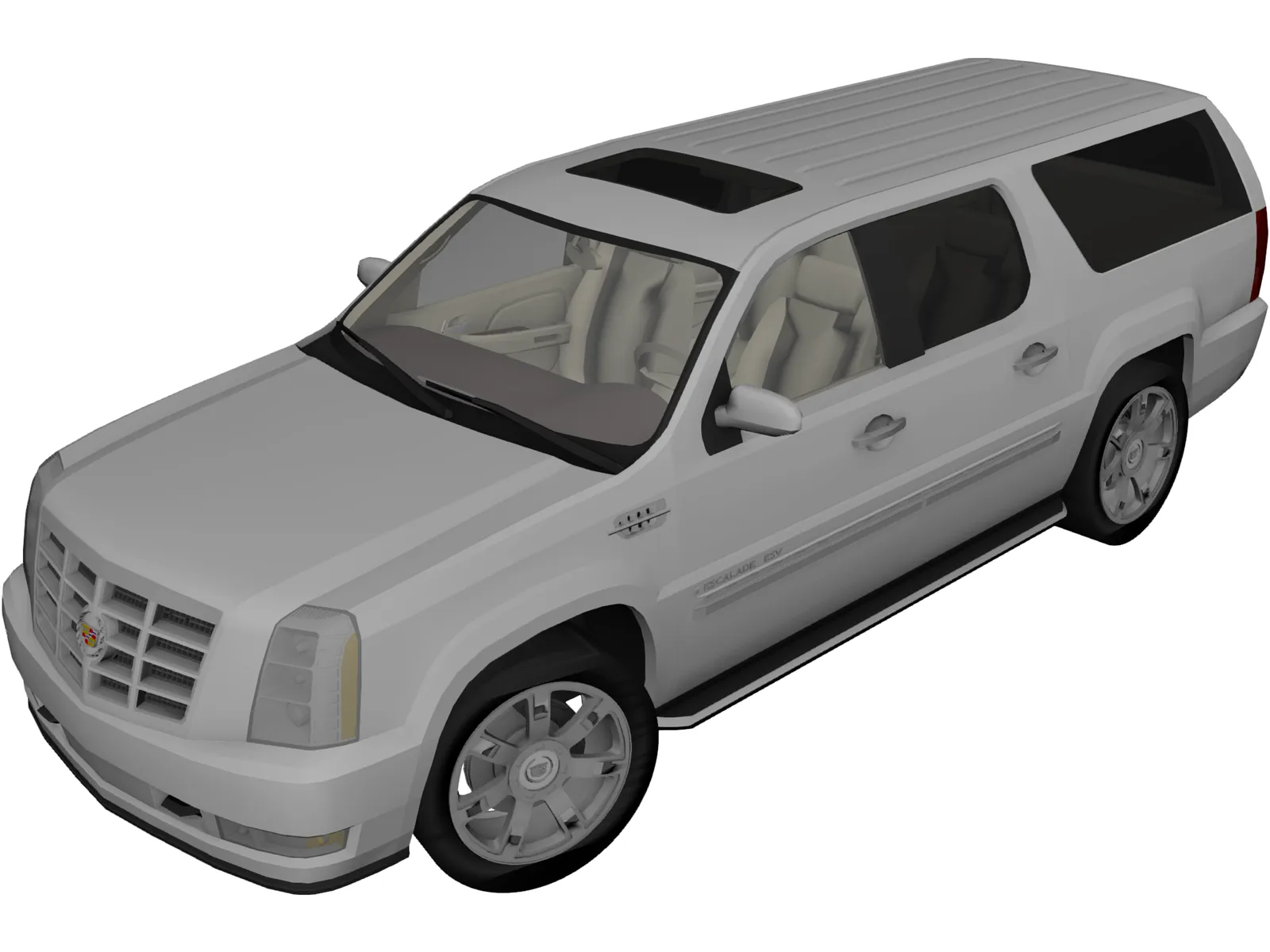 Cadillac Escalade ESV (2008) 3D Model main preview