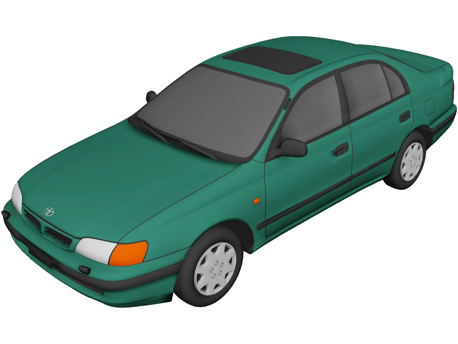 Toyota Carina E (1996) 3D Model main preview