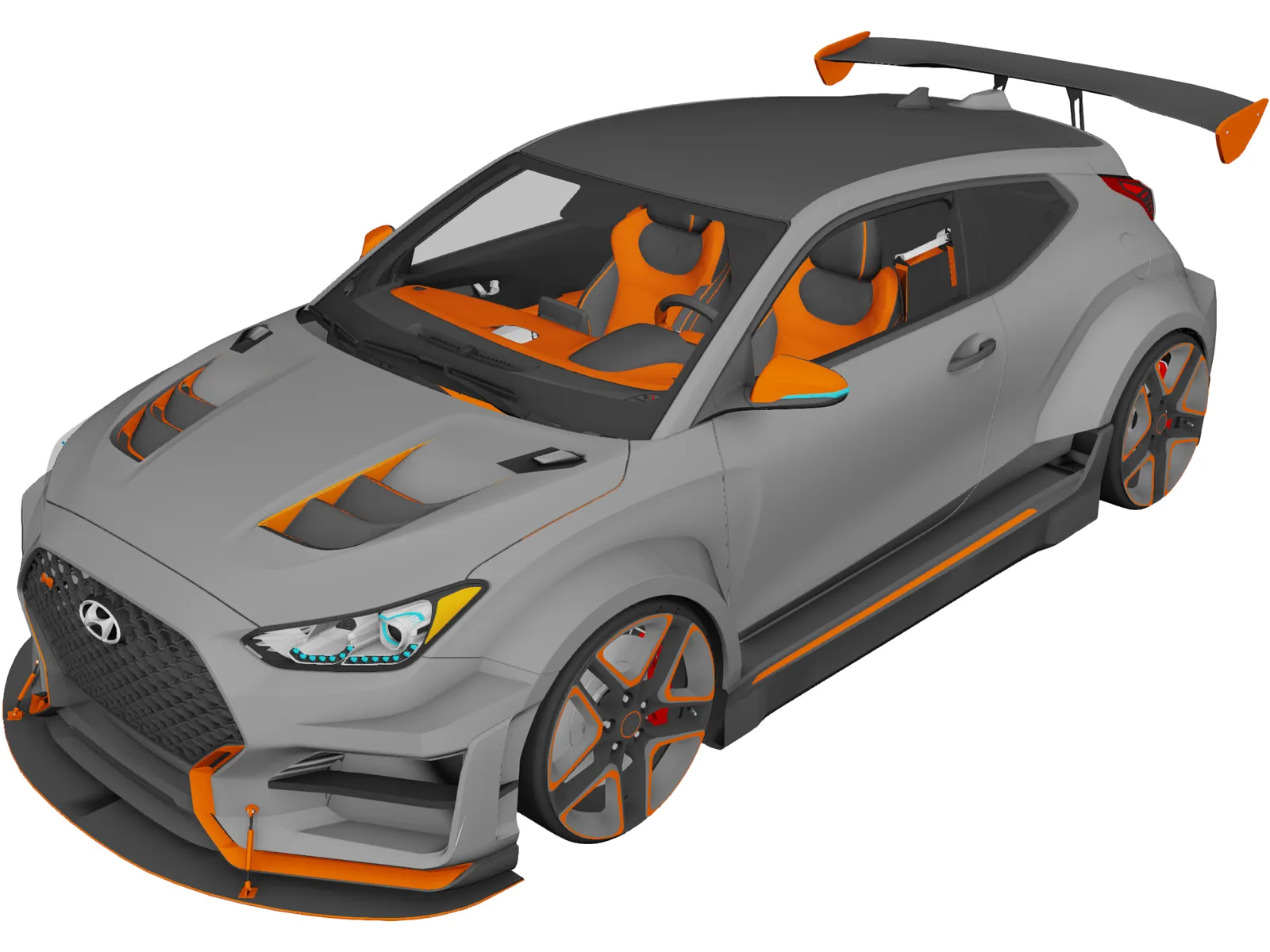Hyundai Veloster N Race Concept (2019) 3D Model main preview