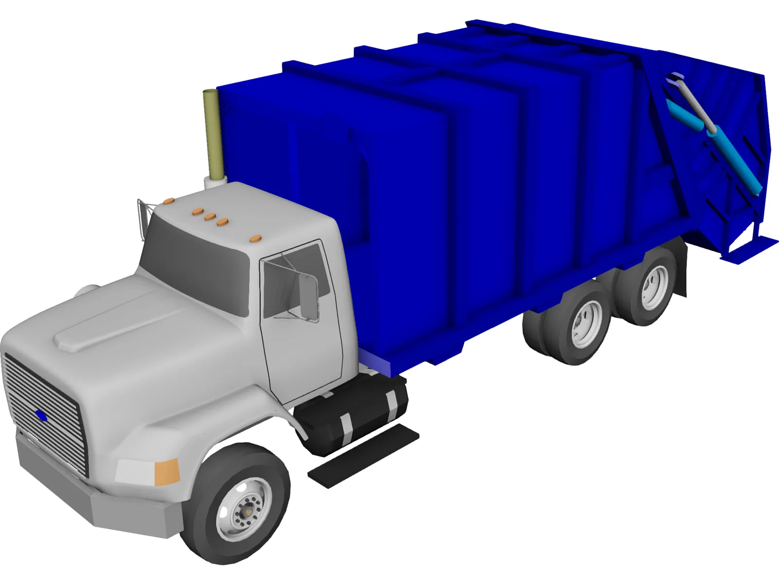 Garbage Truck 3D Model main preview
