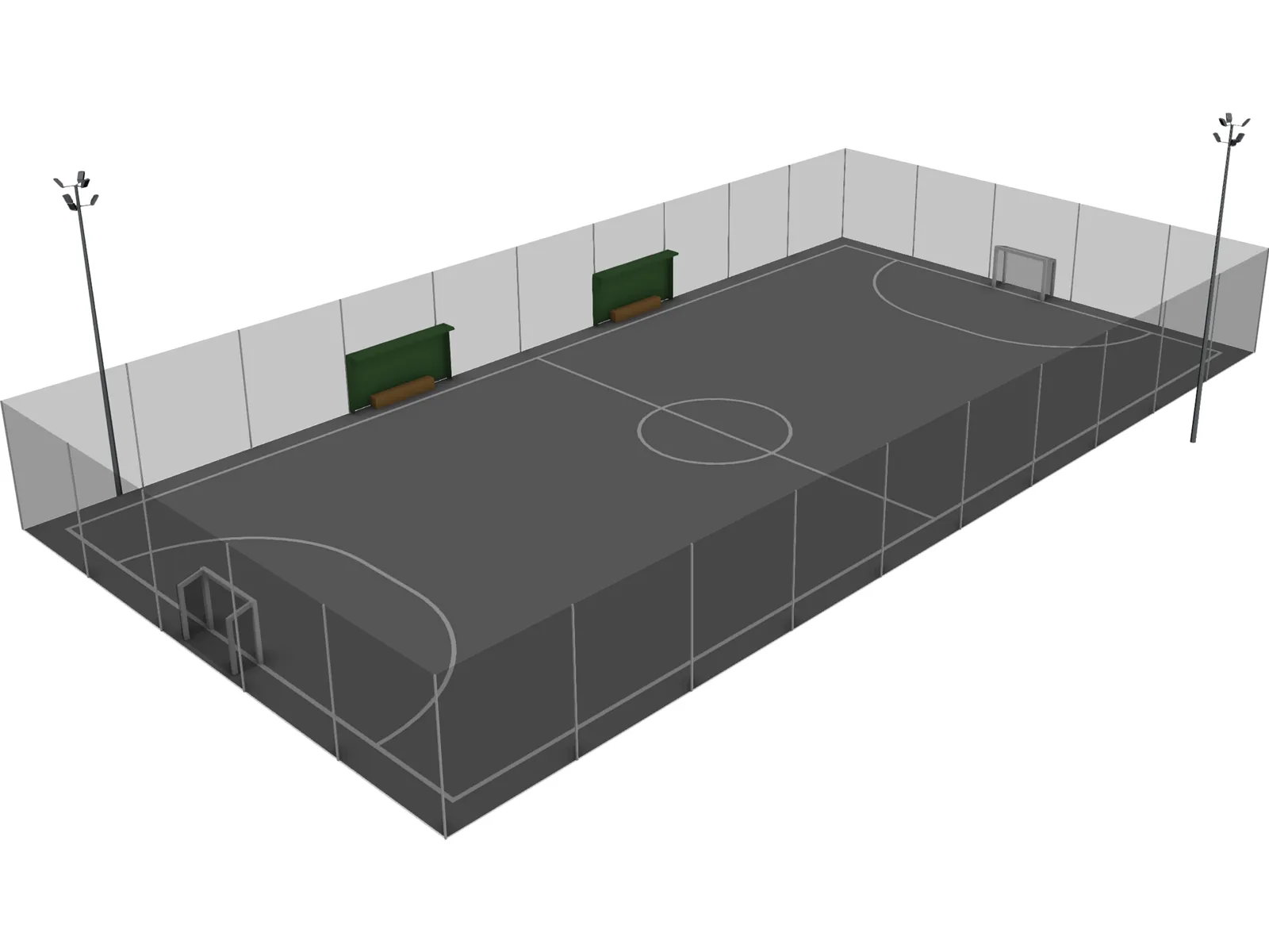 5X5 Football Field 3D Model main preview