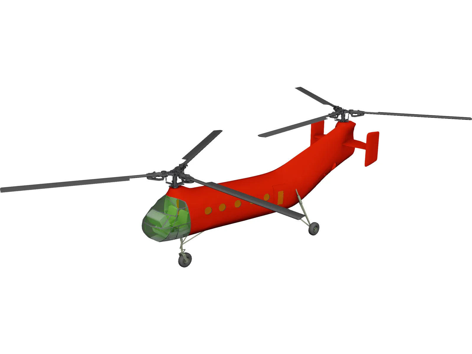 Piasecki H-21 / CH-21B Workhorse 3D Model main preview
