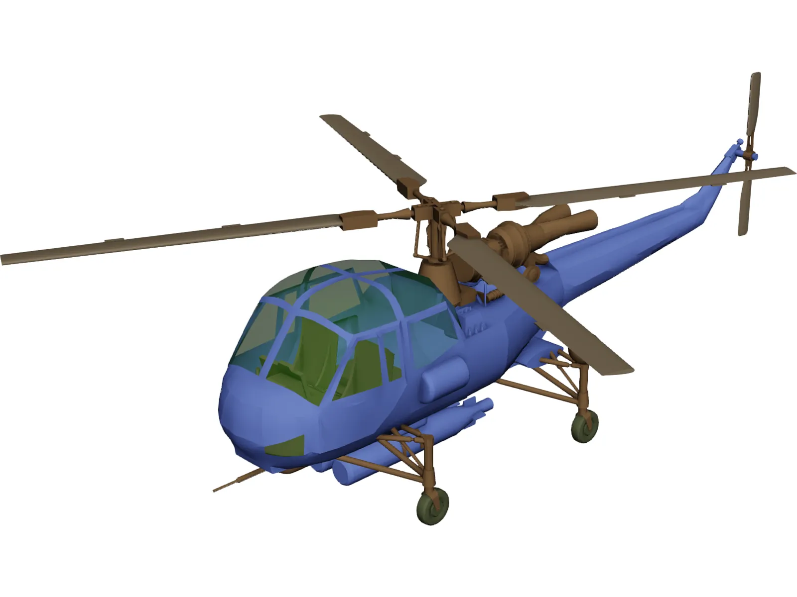 Westland Wasp 3D Model main preview