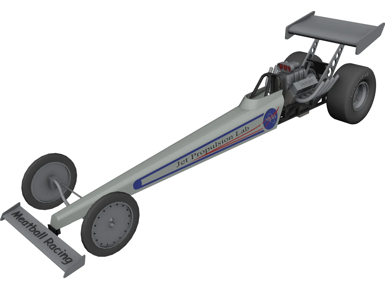 Dragster 3D Model main preview
