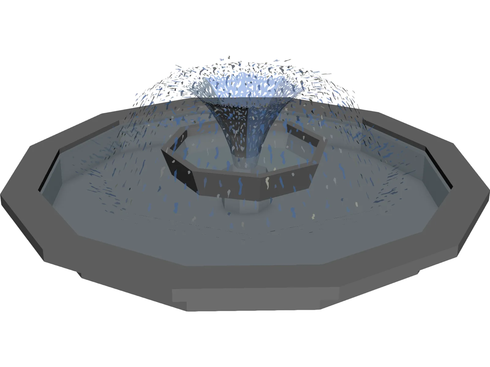 Water Fountain 3D Model main preview