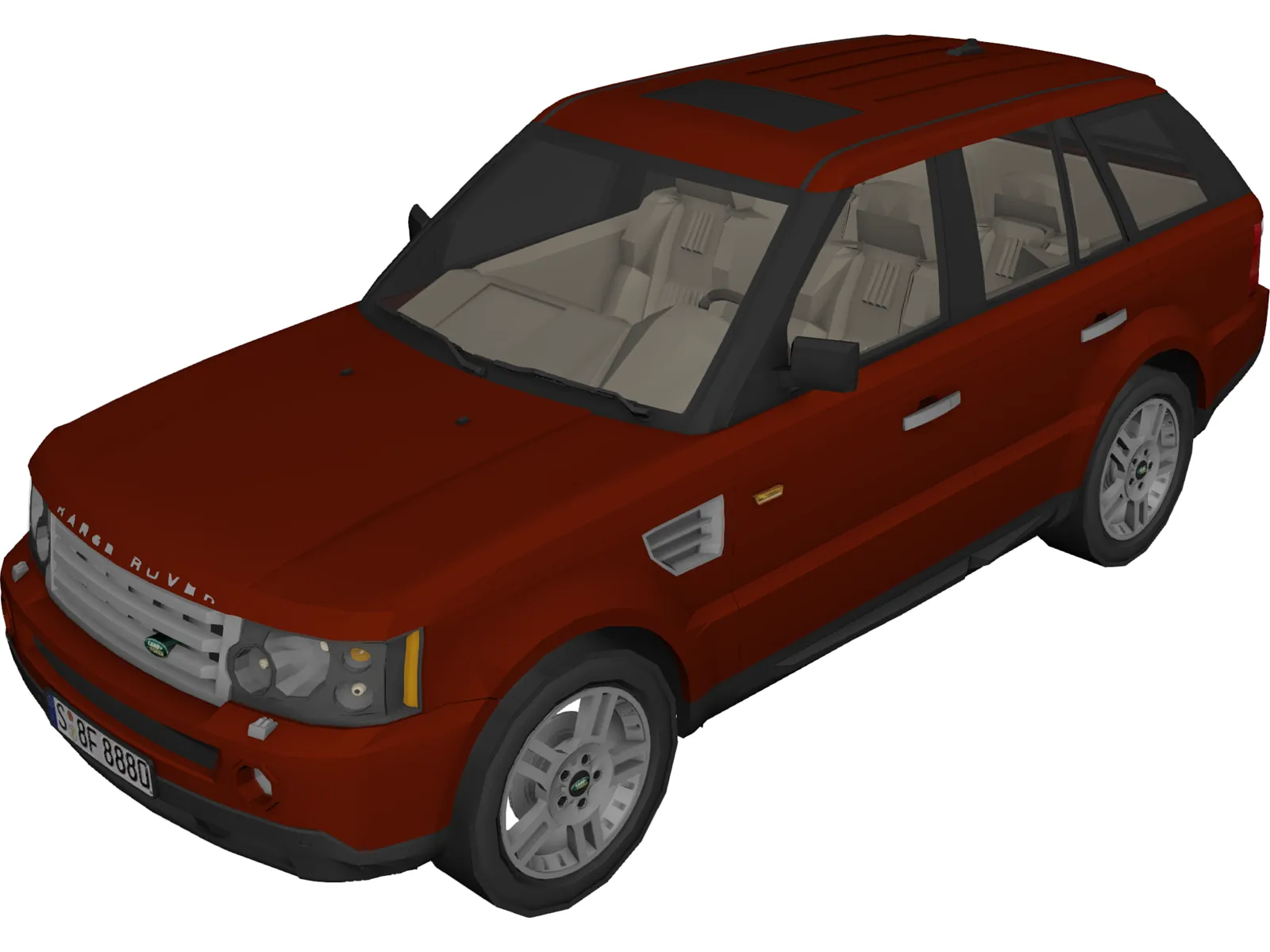 Range Rover Sport 3D Model main preview