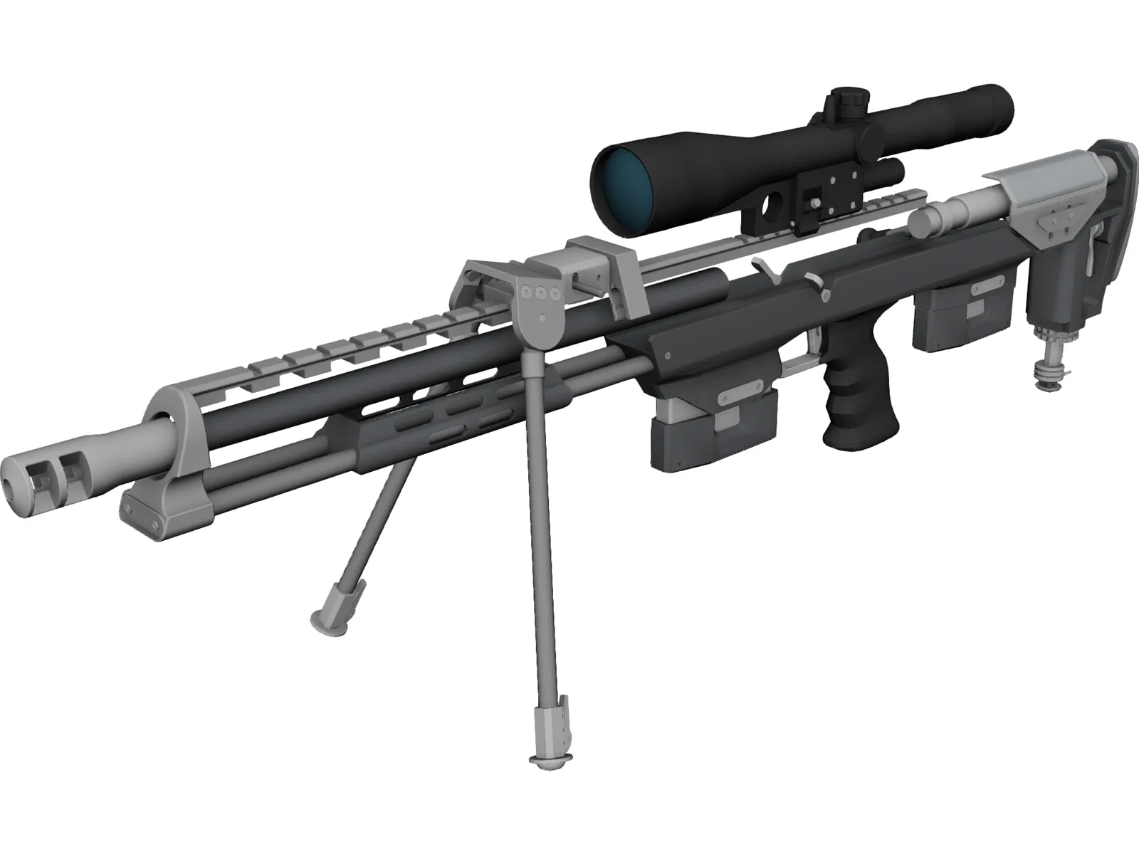 DSR-1 Accuracy International Sniper Rifle (AISR) 3D Model main preview