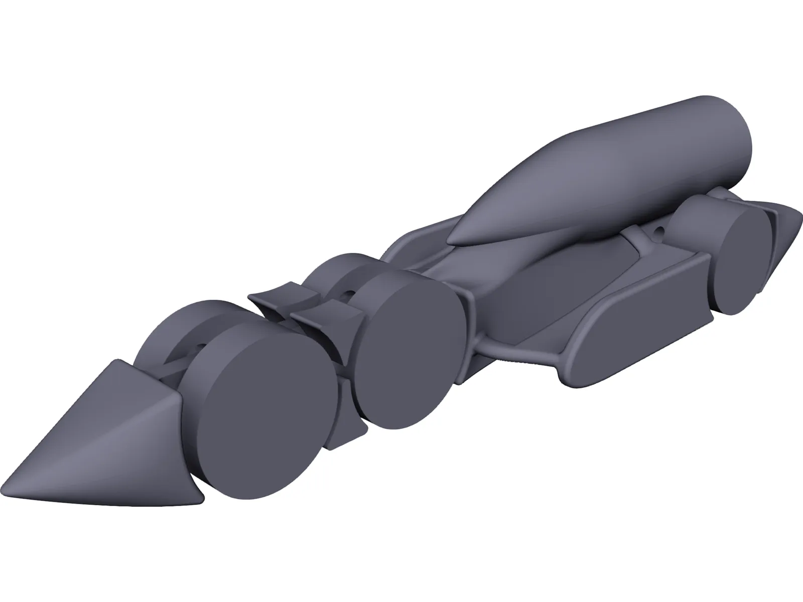 Model Land Speed Record Car 3D Model main preview
