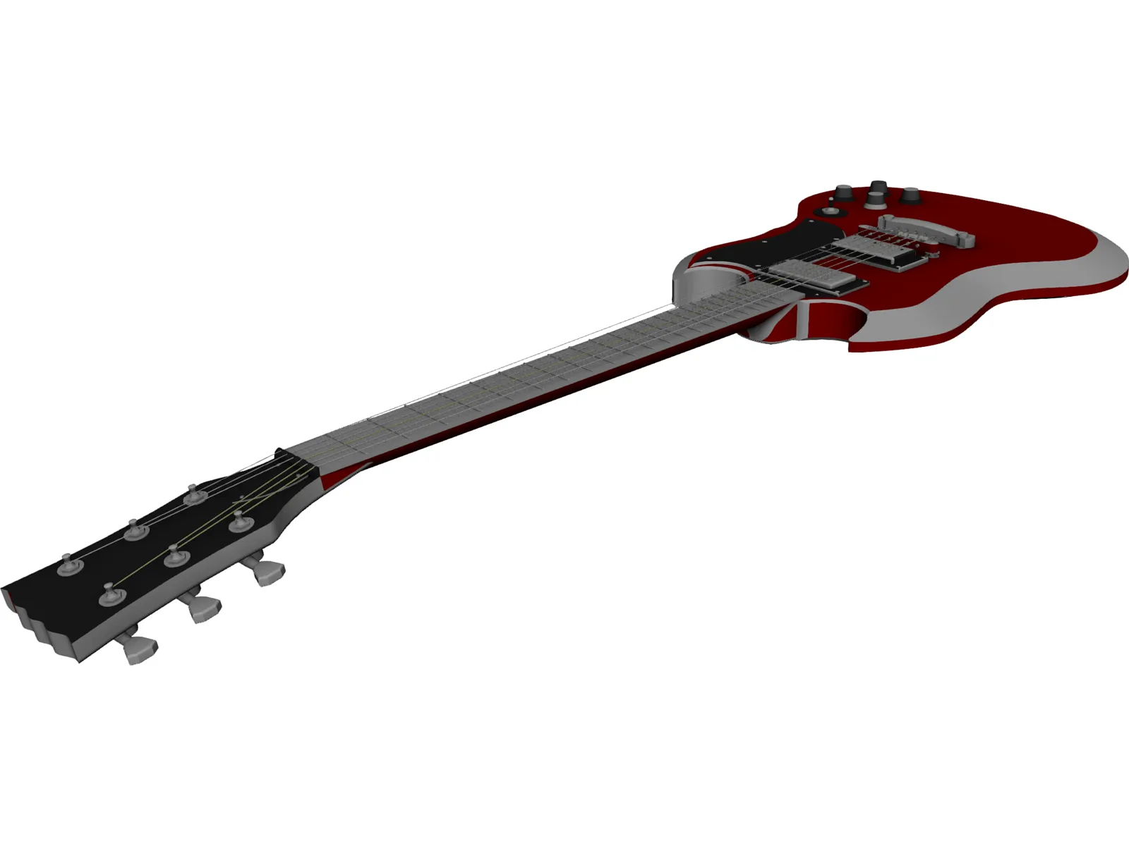 Gibson SG Guitar 3D Model main preview