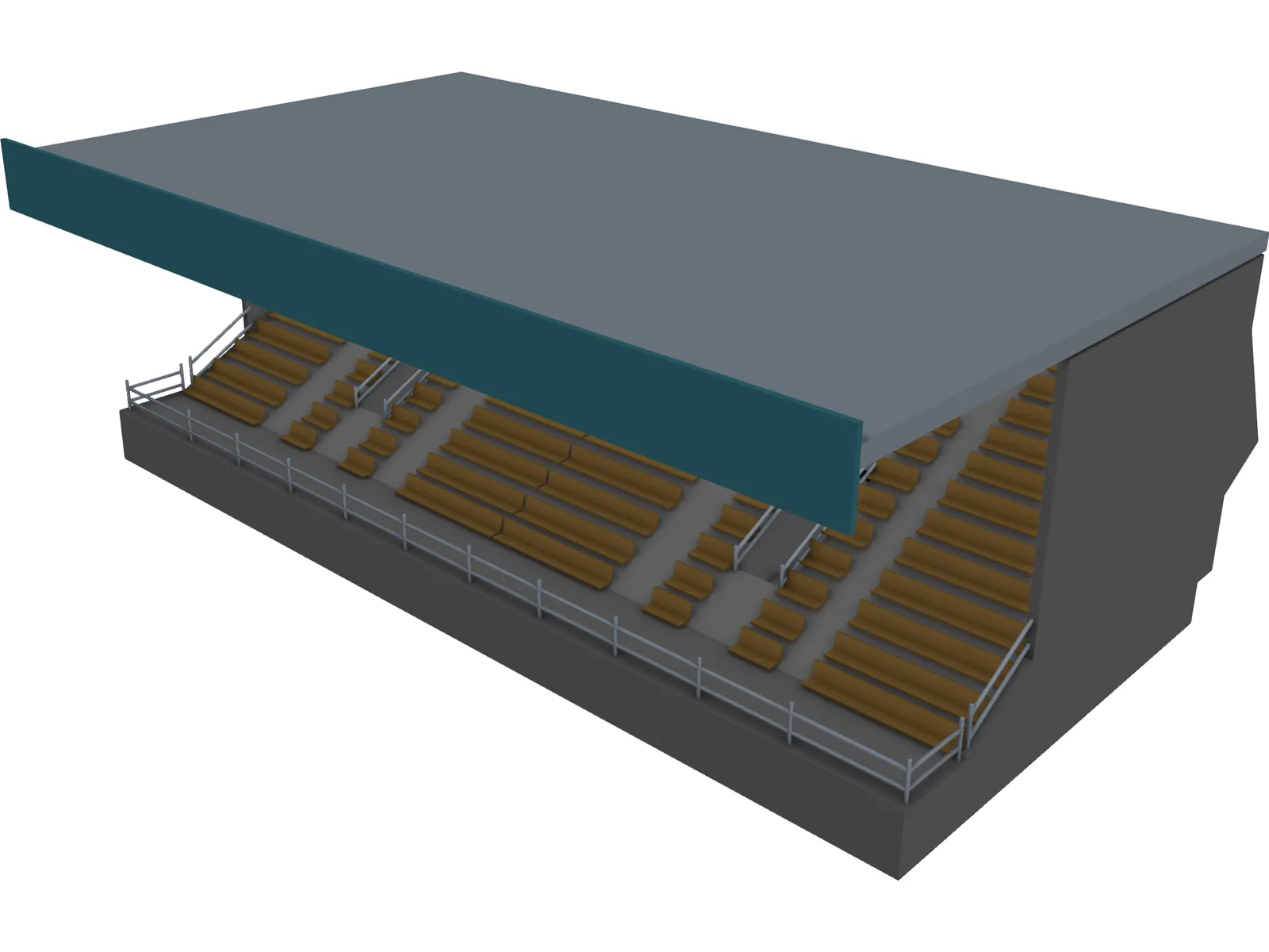 Football Benches 3D Model main preview