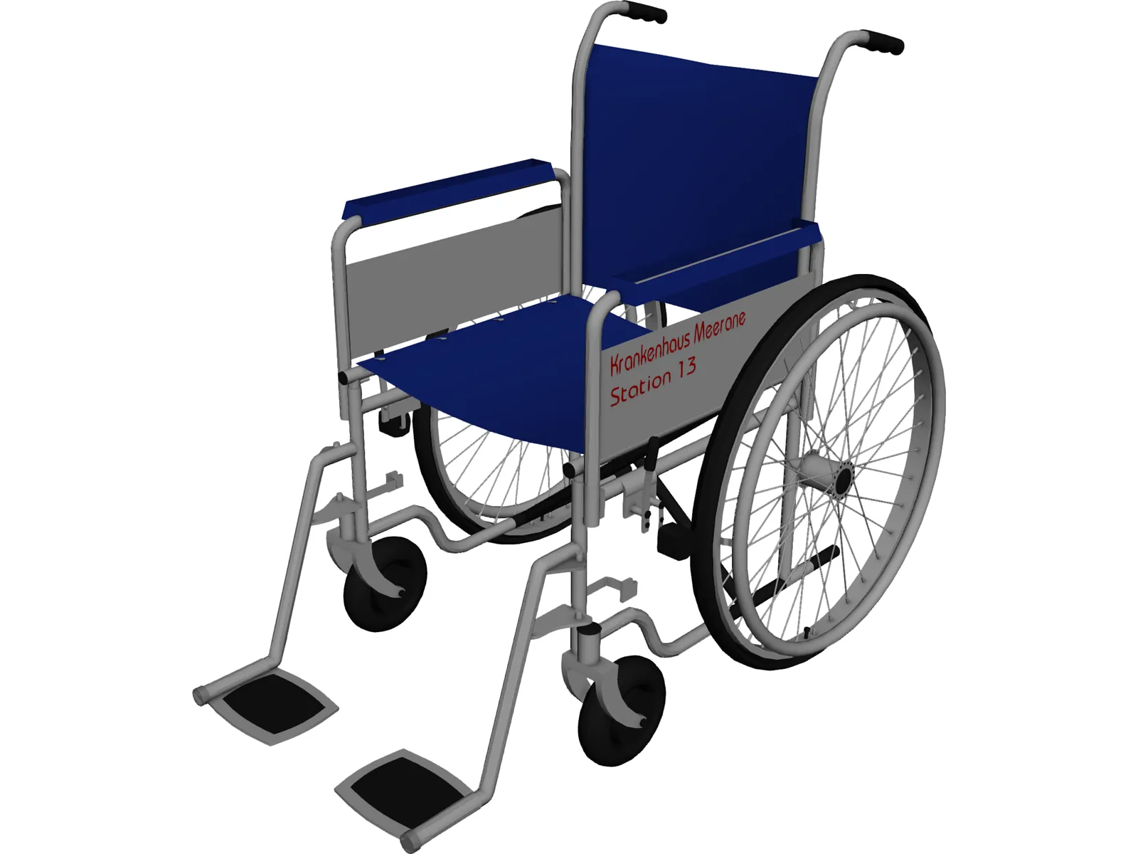 Wheelchair 3D Model main preview