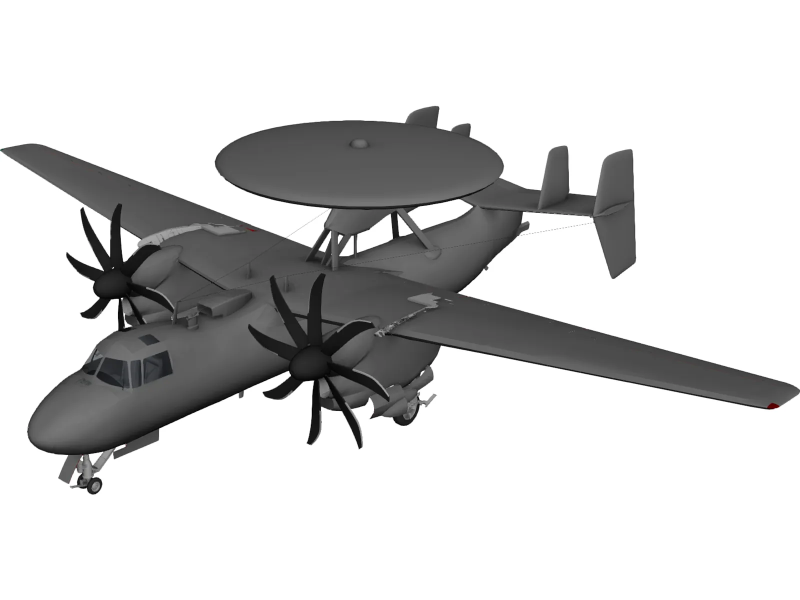 Grumman E-2C Hawkeye 3D Model main preview