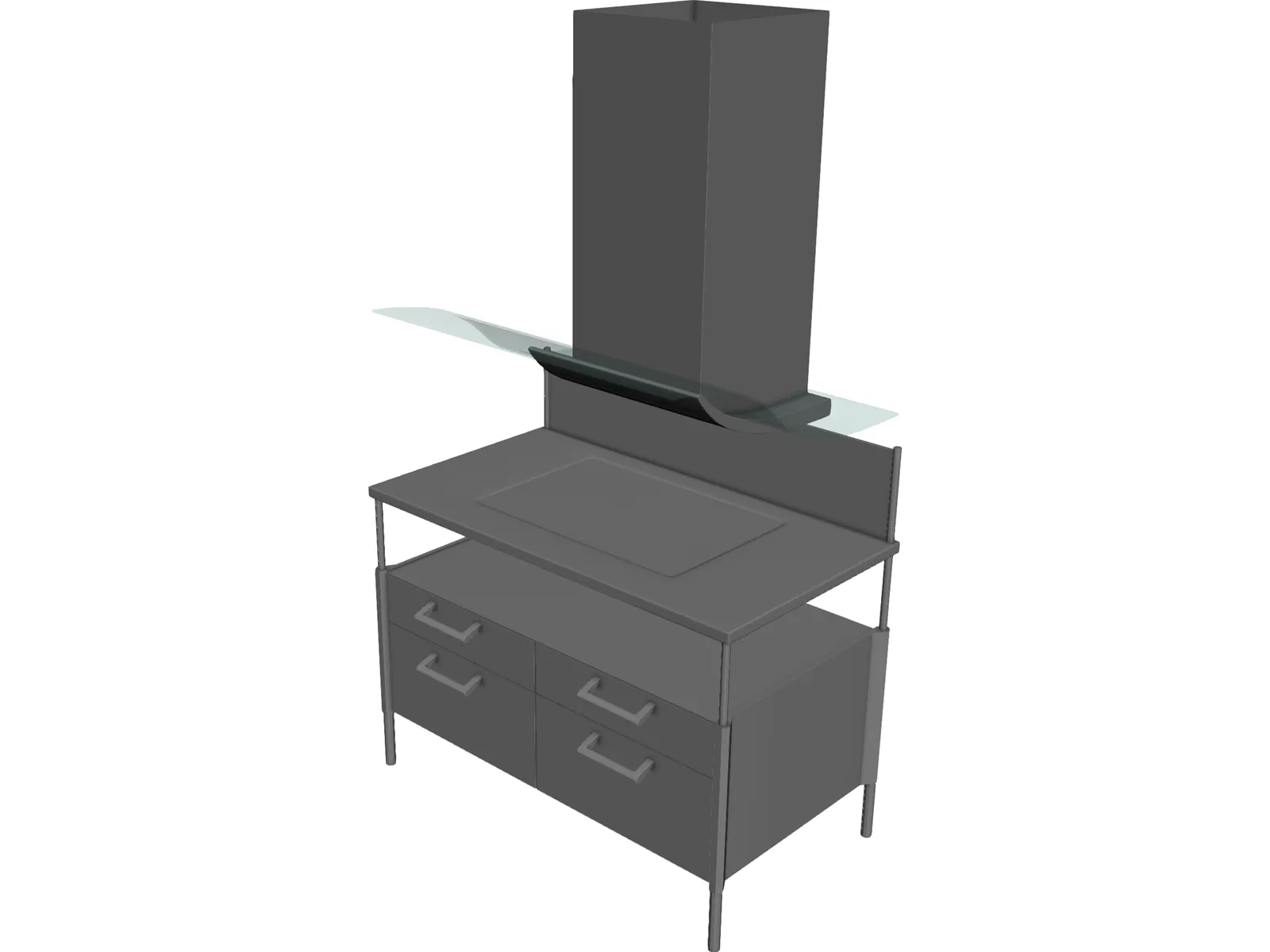 Kitchen Hood 3D Model main preview