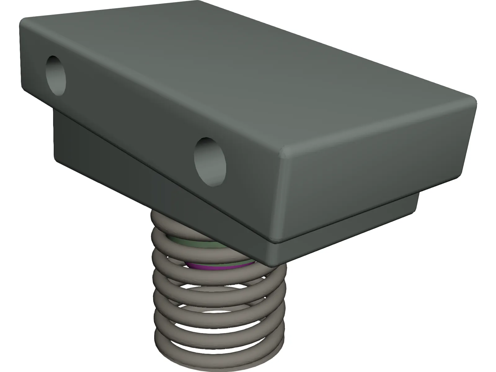 Double Bass Pedal Return Coil 3D Model main preview