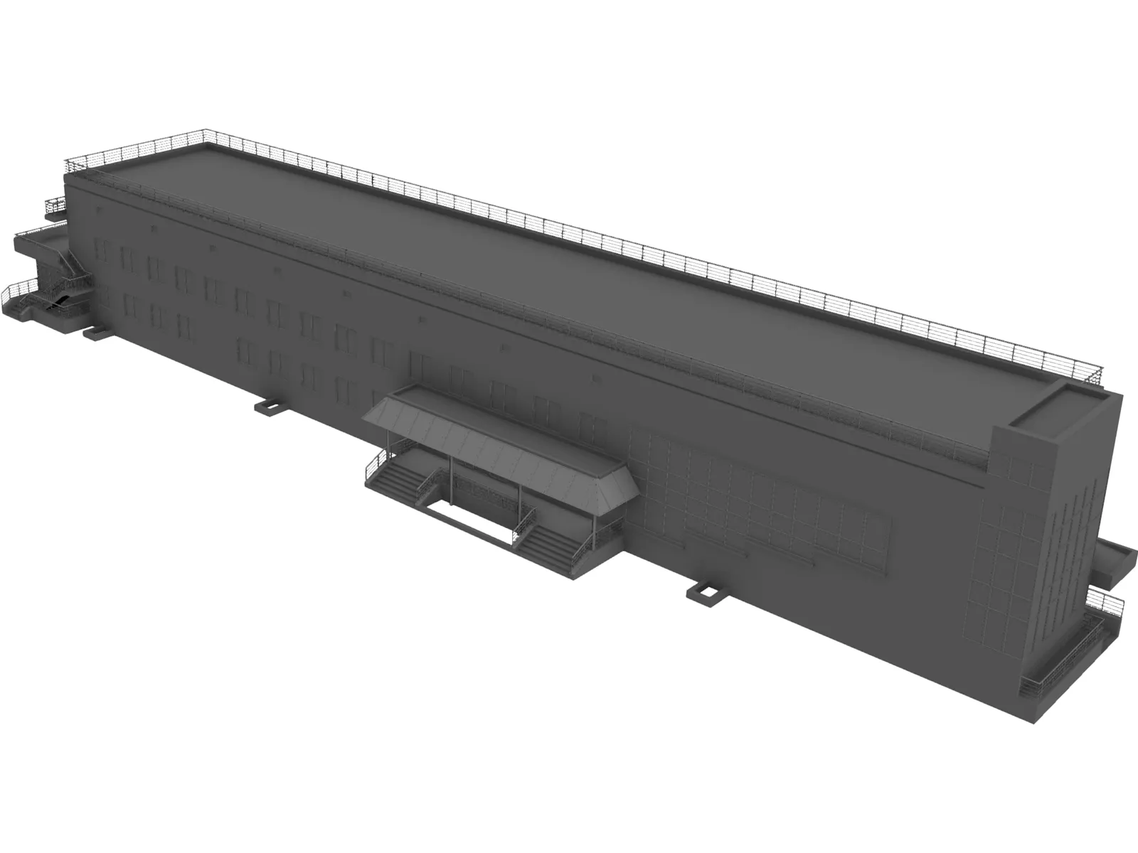School 3D Model main preview